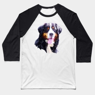 Bernese Mountain Dog (Low Poly) Baseball T-Shirt